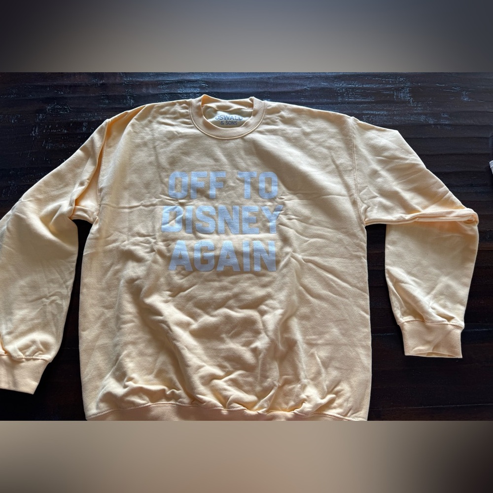 NWOT and out-of-the package, Oswald & Sons “Off to Disney Again” Sweatshirt ❤️🖤